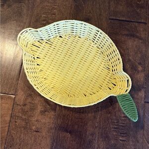 Lemon Wicker Basket